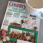 Country Living Mag read. Saturday am coffee gone. Darn, I guess I have to start my day now! @countrylivingmag #lazysaturday