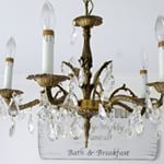 Where's your favorite light fixture in your home? Mine is in the guest room, it's vintage, missing some crystals and perfect! #showcaseyourspace #vintage #vintagedecor #vintagestyle #chandelier #light