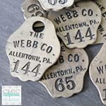 The vintage style tags I used on my dollar store vintage locker bins are now available on my website. But there is a very limited supply! Http://www.chiccalifornia.com #vintage #vintagestyle #diy #crafts #shop