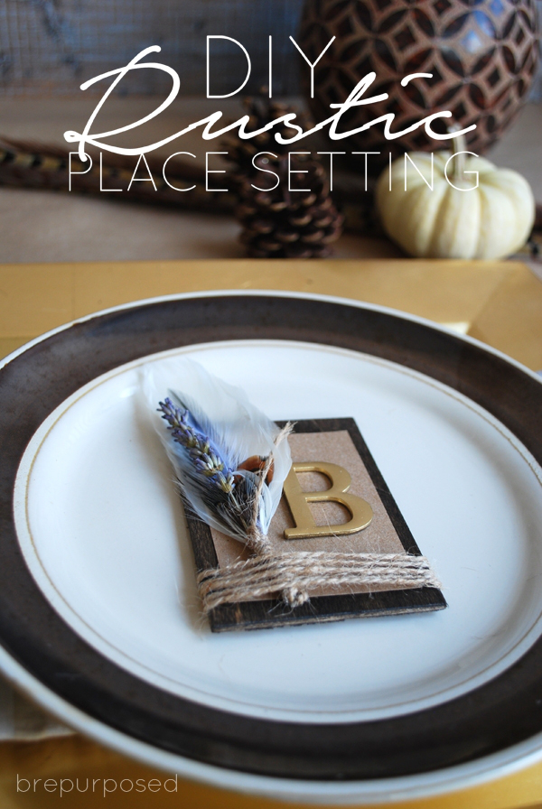 DIY Rustic Place Setting