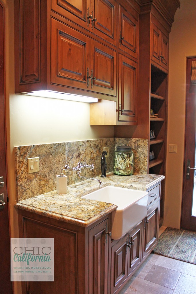 mudroom sink, custom cabinets, farmhouse sink, mudroom storage