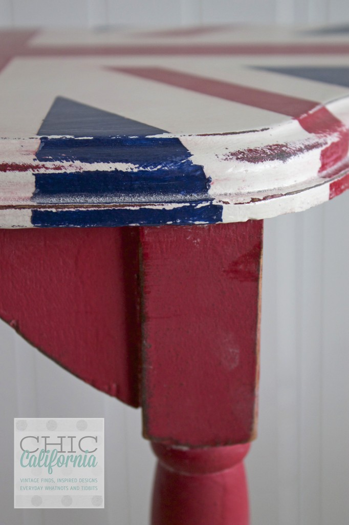 Side of Union Jack Table