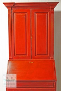 red desk