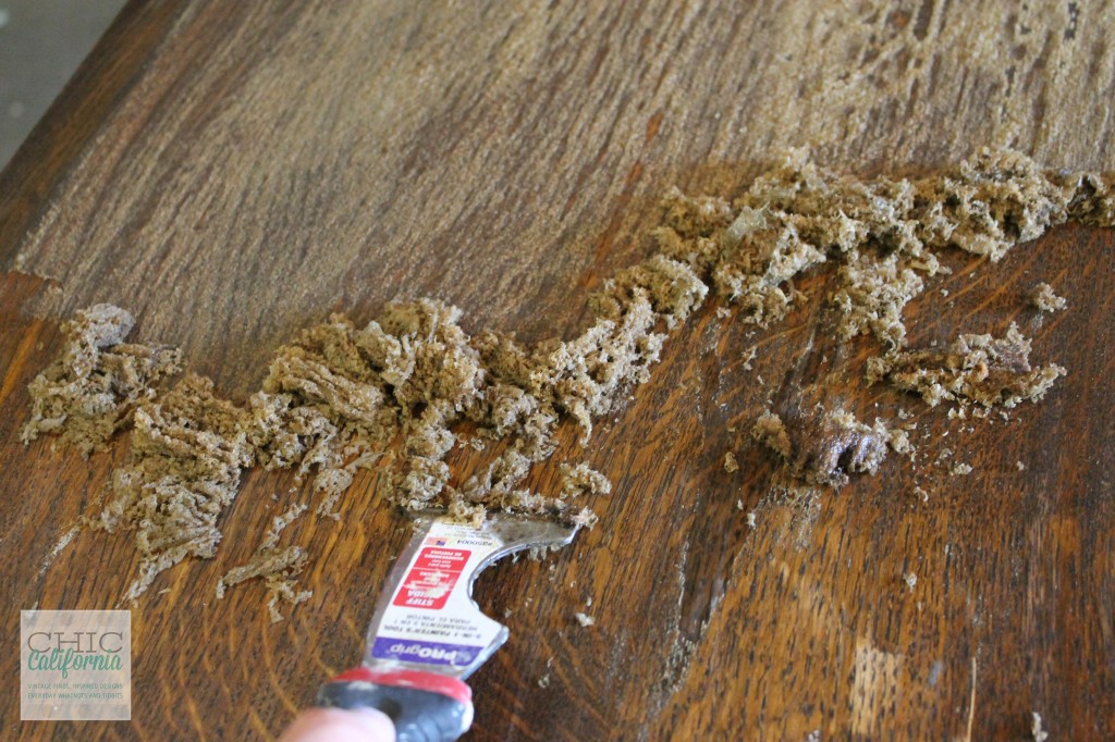 Scraping Top of Dresser