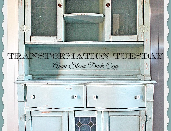 Transformation Tuesday: Duck Egg Blue Hutch Makeover
