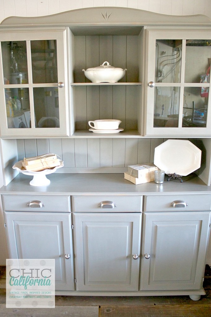 Pine Hutch Painted in French Linen