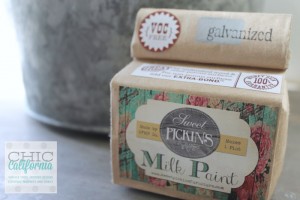 Galvanized milk paint