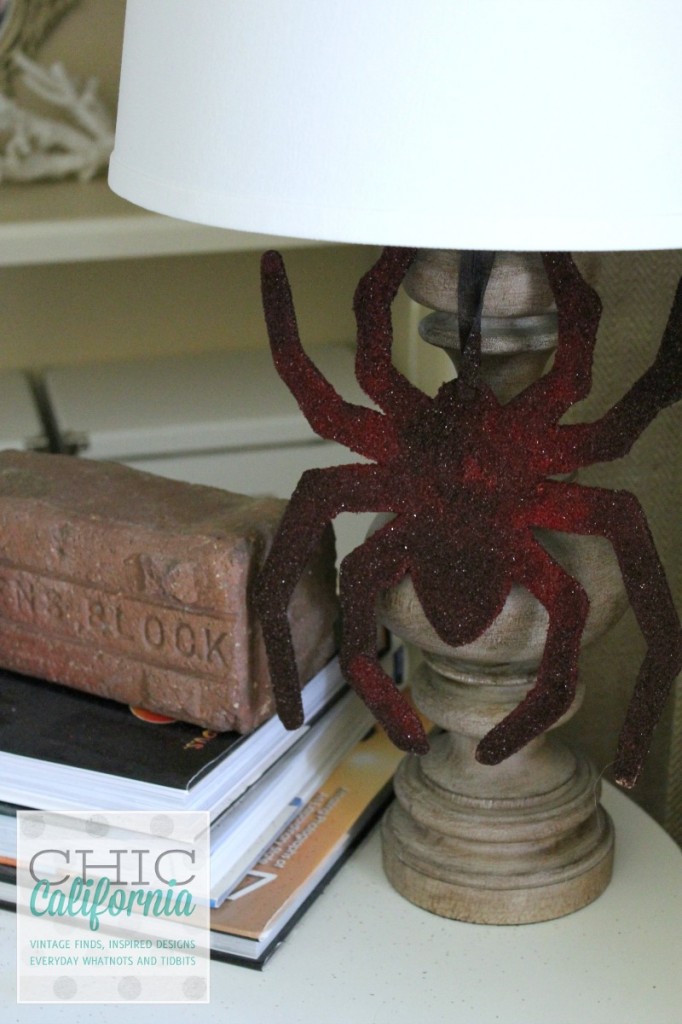 Black Widow glass glitter spider by Chic California