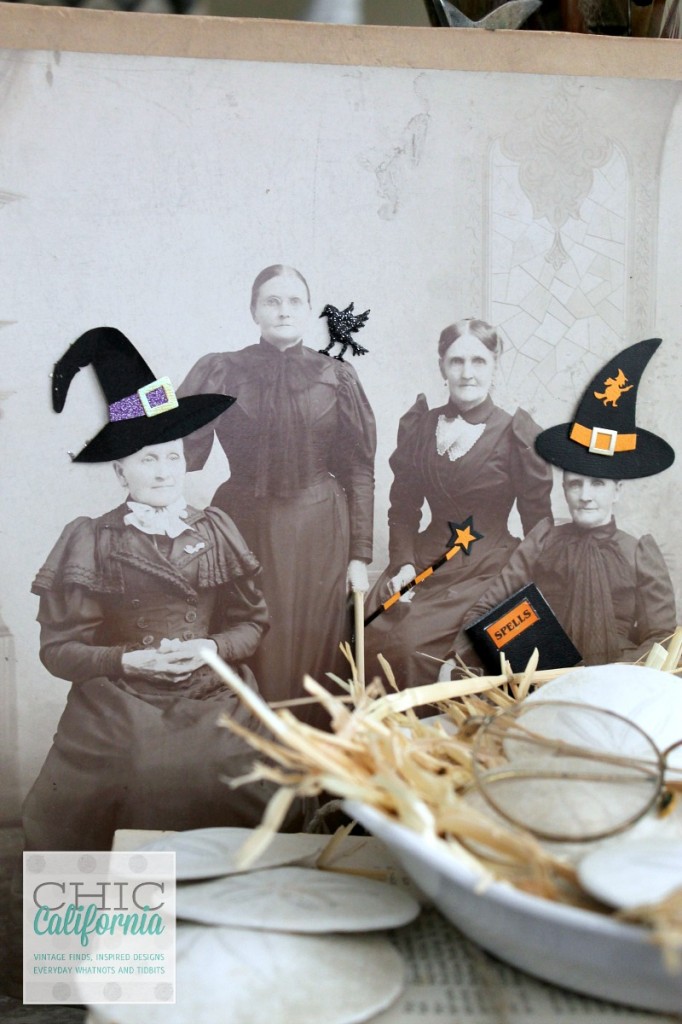 Halloween Decor by Chic California #vintage photos