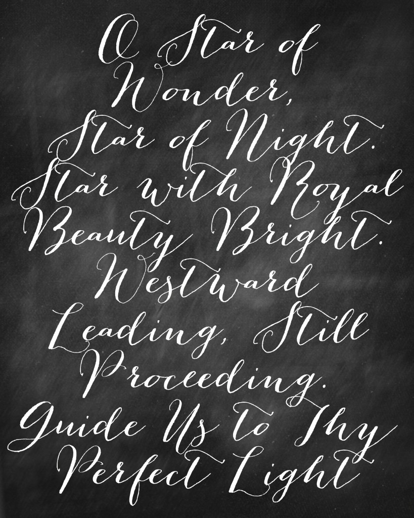 Star of Wonder Christmas Printable