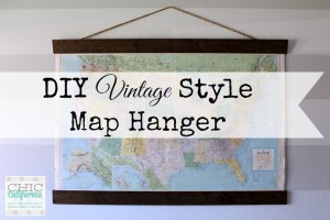 DIY Vintage Style Map Hanger Featured Image
