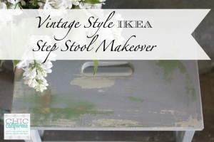 Ikea step stool with layered paint